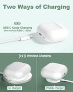 Wireless Charger Case Replacement for Airpods 4th Generation - Charging Case to USB-C Without Earbuds